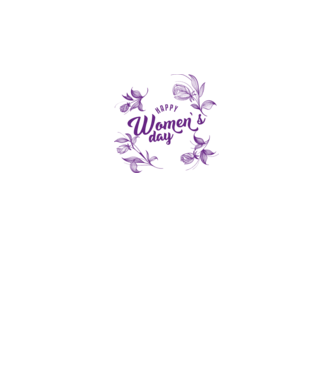 'Happy women''s day' model alb pe tricou