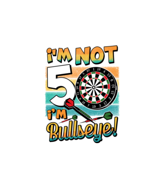 Darts Birthday 50 years old model alb pe tricou
