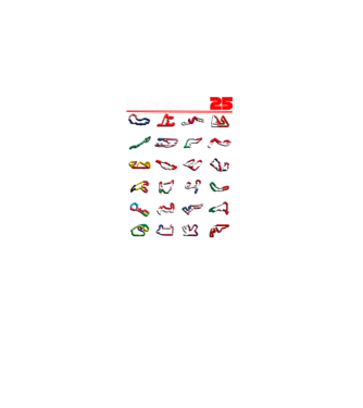 F1 calendar 2025 Negru model negru pe tricou