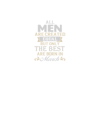 All men created equal but only the beat are born in march model gri închis pe tricou