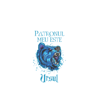 Patronul meu este URSUL model negru pe tricou