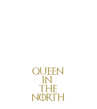Queen in the North model albastru închis pe tricou