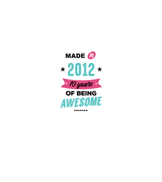 MADE in 2012 model alb pe tricou