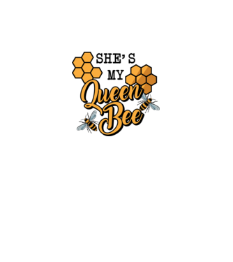 Queen Bee model albastru deschis pe tricou