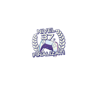 Nivel 37 finalizat! model negru pe tricou