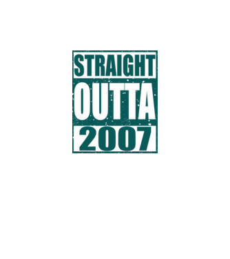 Straight Outta - 2007 model galben neon pe tricou