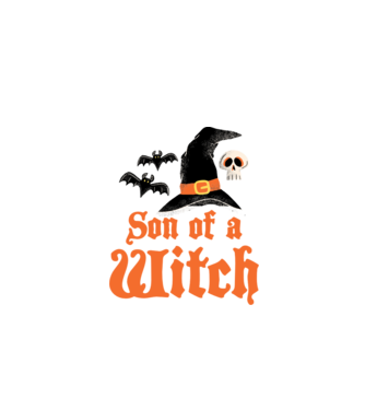 Son of a witch model alb pe tricou