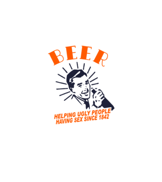 beeer model alb pe tricou