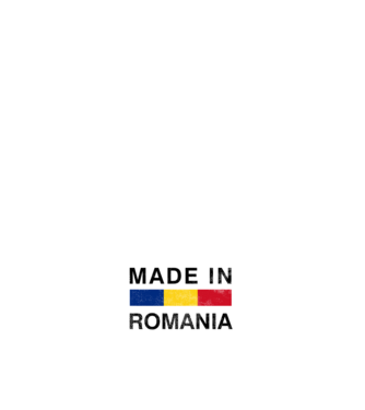 made in romania model alb pe tricou