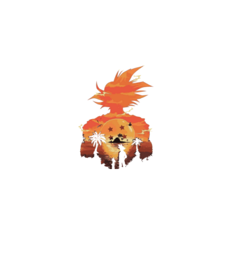 goku sunset 2 model negru pe tricou