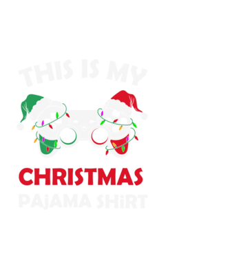 This is my christmas pajama model negru pe tricou