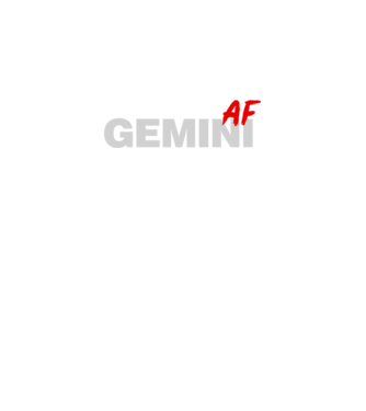 GEMINI as fuck model negru pe tricou