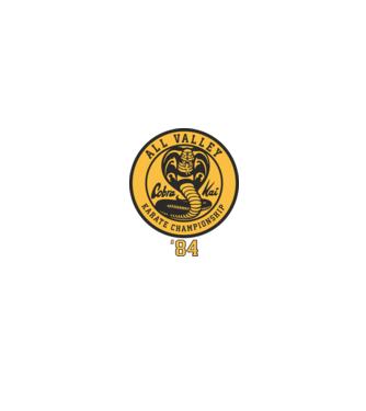 all valley karate cobra kai model negru pe tricou