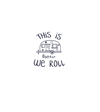 This is how we roll model alb pe tricou