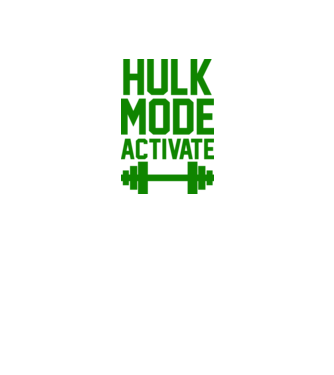 Hulk mode model alb pe tricou