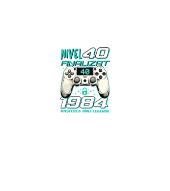 Nivel finalizat 40 1985 model negru pe tricou