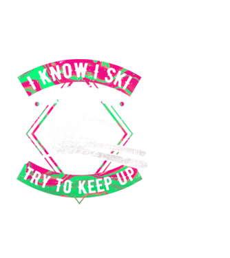 Skiing like a girl model negru pe tricou