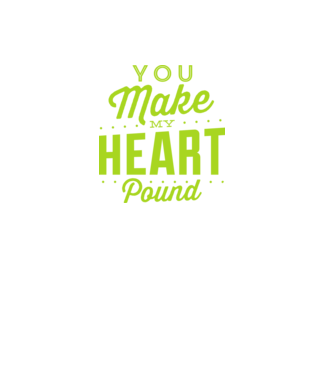 Make my heart model negru pe tricou