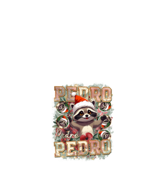 Pedro pedro flower xmas model alb pe tricou