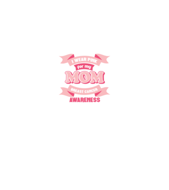I wear pink for my mom model negru pe tricou