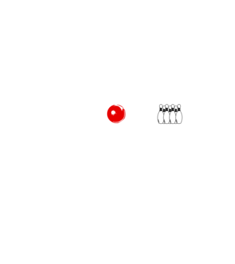 Bowling EKG model negru pe tricou