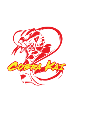 cobra kai simple model negru pe tricou