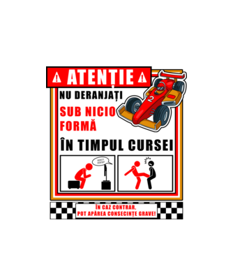 atenție model alb pe tricou