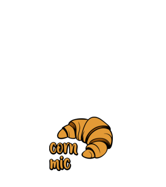 corn mic model alb pe tricou