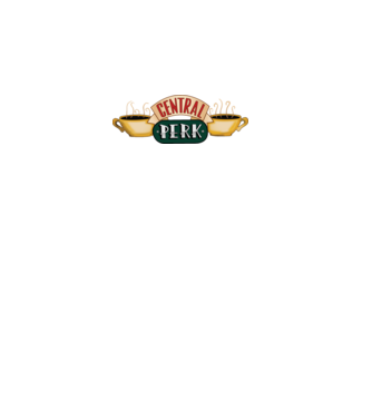 Central perk model alb pe tricou