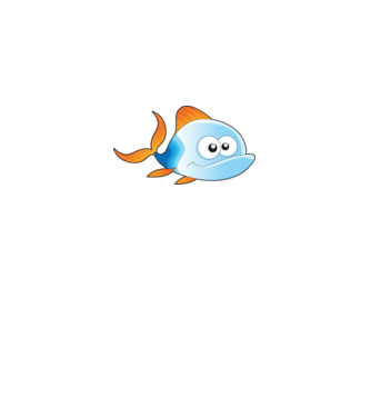 Fish model alb pe tricou