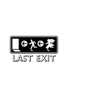 Last Exit model negru pe tricou