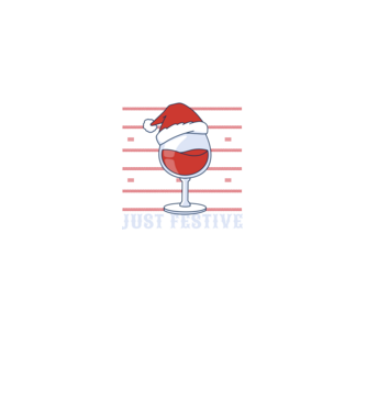 Not drunk just festive ugly sweater model negru pe tricou