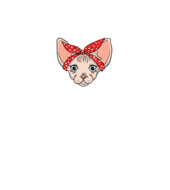 sphynx mom model negru pe tricou