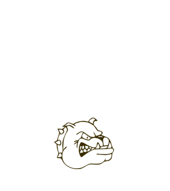 Bulldog model alb pe tricou