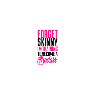 Forget Skinny model alb pe tricou