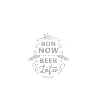 Run now beer later vintage model negru pe tricou
