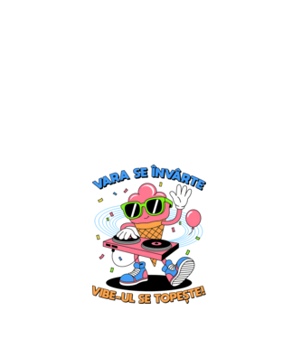 Vara se învârte model alb pe tricou