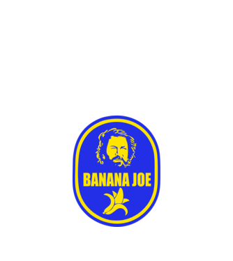 Banana Joe model alb pe tricou