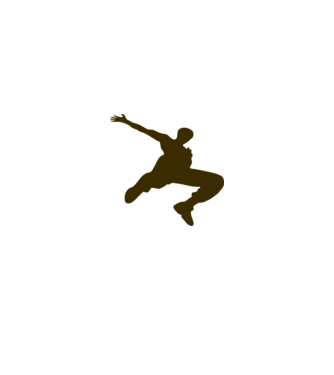 Logo Parkour model albastru deschis pe tricou