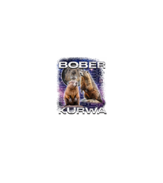 Bóber Kurwa universe model negru pe tricou