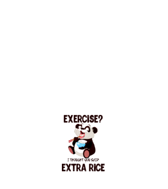 Exercise panda model negru pe tricou