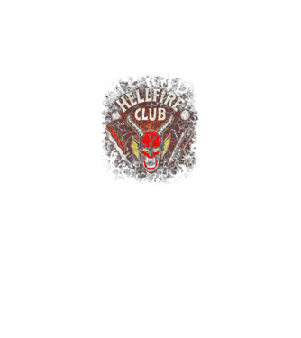 hellfire club stranger things model negru pe tricou