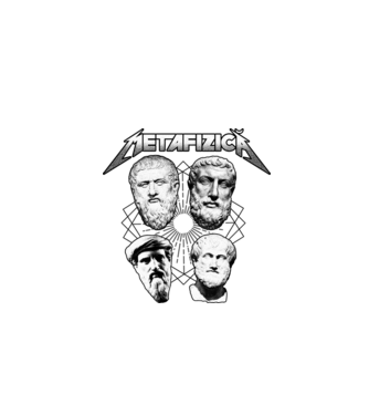 metafizică model alb pe tricou