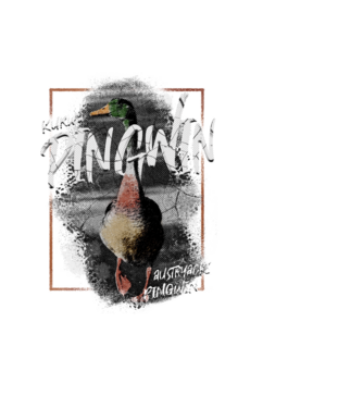 Kurwa pingwin model negru pe tricou
