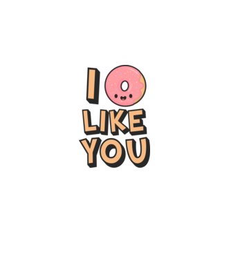 I donut like you model alb pe tricou