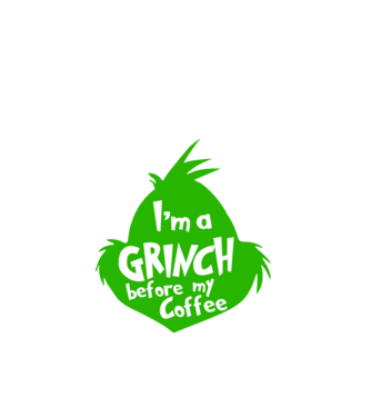 Grinch before coffee model negru pe tricou