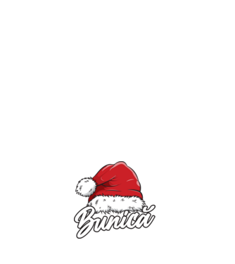 bunică Santa Hat model negru pe tricou