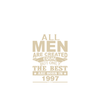 All men are created - 1997 model albastru închis pe tricou