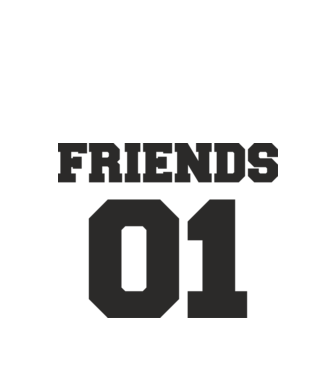 Friends 01 model alb pe tricou