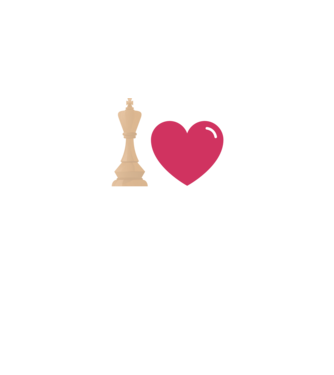 Love chess model negru pe tricou